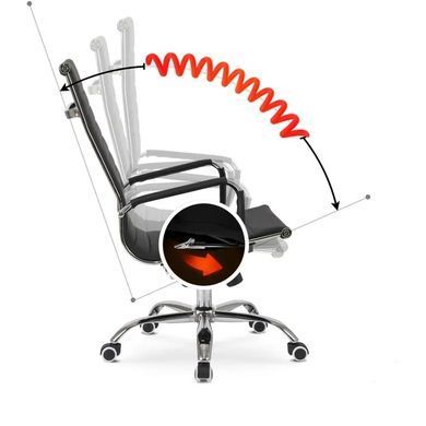 Стул офисный поворотный MEBEL ELITE FERNIS экокожа Черный фотография