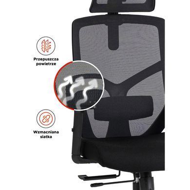 Стул офисный вращающийся MEBEL ELITE BENTO Черный фотография