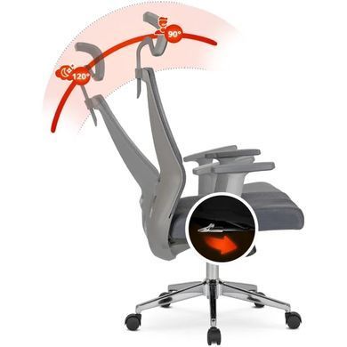 Стілець офісний поворотний MEBEL ELITE PATRIC 2 Сірий фотографія