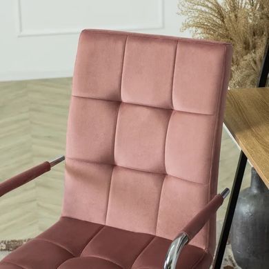 Стілець офісний поворотний MEBEL ELITE BOSTON Velvet, Рожевий фотографія