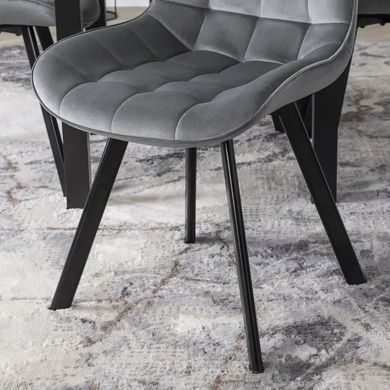 Стул бархатный MEBEL ELITE RICK Velvet Серый фотография