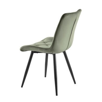 Стул SHELL Velvet Intarsio Оливка фотография