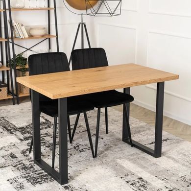 Стіл MEBEL ELITE ALTE 120х65 см Золотий дуб / Чорний фотографія