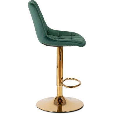 Барний стілець оксамитовий MEBEL ELITE ARCOS Velvet Зелений/ золотий фотографія