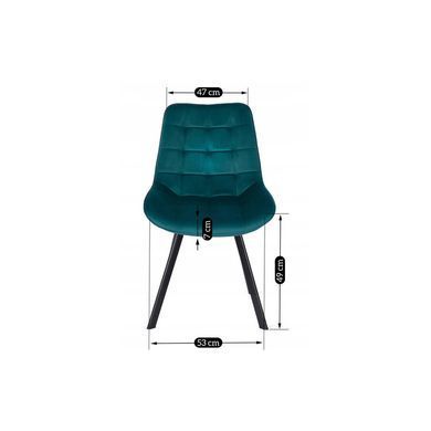 Стул бархатный MEBEL ELITE RICK Velvet Бирюзовый фотография