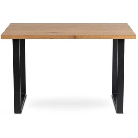 Стіл MEBEL ELITE ALTE 120х65 см Золотий дуб / Чорний фотографія
