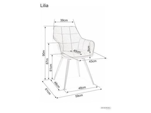 Кресло LILIA Velvet Signal Черный фотография