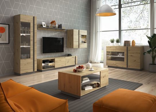 Полиця Perfect Home Арко / Arco 138 Дуб артизан/графіт фотографія