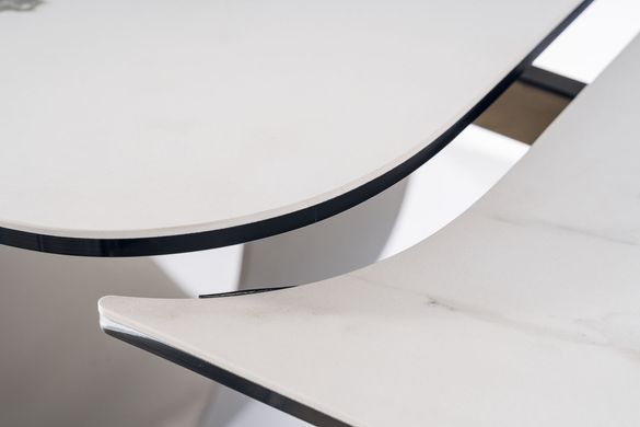 Розкладний Стіл INFINITY CERAMIC Signal 160(240)X95 Білий Мармур / Коричневий мат фотографія