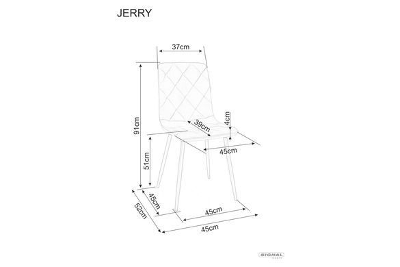 Стілець Jerry Velvet Signal Сірий фотографія