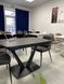 Стіл розкладний ELVI BLACK MARBLE Concepto 120(180)x80 Кераміка Матовий Чорний