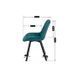 Стул бархатный MEBEL ELITE RICK Velvet Бирюзовый