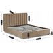 Кровать двуспальная бархатная 160x200 MEBEL ELITE MARI Velvet Беж