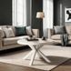 Журнальний столик MEBEL ELITE LINCOLN 80x80 Беж/кашемір