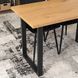 Стіл MEBEL ELITE ALTE 120х65 см Золотий дуб / Чорний