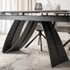 Стіл розкладний MEBEL ELITE DEVON 160(220)х90 см Білий мармур/чорний