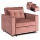 Крісло розкладне MEBEL ELITE SOLOR Velvet Рожевий фотографія