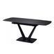 Стіл розкладний ELVI BLACK MARBLE Concepto 120(180)x80 Кераміка Матовий Чорний