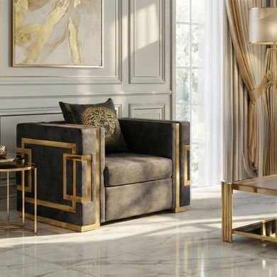 Кресло MEBEL ELITE PALLAZO 1S Черный фотография
