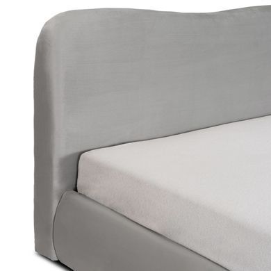 Кровать двуспальная MEBEL ELITE BRISTOL 140x200 см Серая фотография