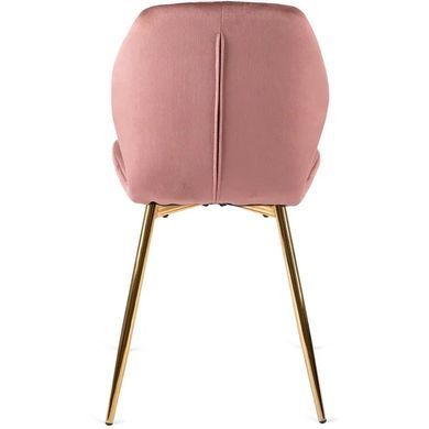 Стул бархатный MEBEL ELITE LUCKY Velvet Розовый / Золотой фотография
