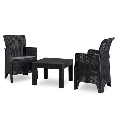 Комплект садових меблів MEBEL ELITE FRESNO Чорний