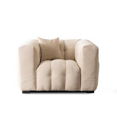 Крісло MODERNO 1S MEBEL ELITE 135 см тканина Кремовий фотографія