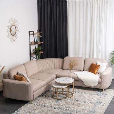 Кутовий диван MEBEL ELITE FLIN 250&nbsp;см Беж (правий) фотографія