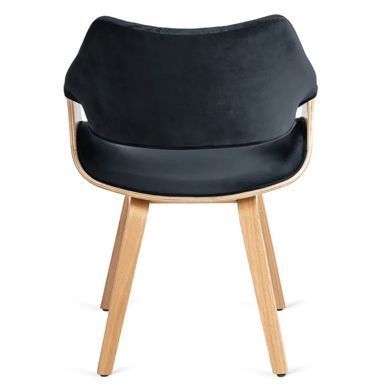 Стілець оксамитовий MEBEL ELITE LUISE Velvet Чорний фотографія