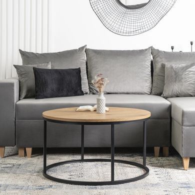 Журнальний столик LELLA MAX MEBEL ELITE 80x80 Дуб Золотий фотографія