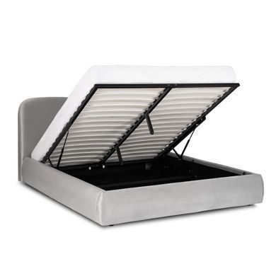 Кровать двуспальная MEBEL ELITE BRISTOL 140x200 см Серая фотография