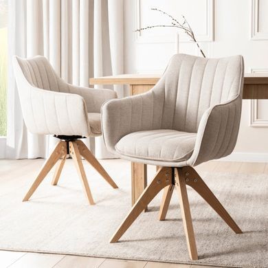 Стілець поворотний MEBEL ELITE LEMON Світло-бежевий фотографія