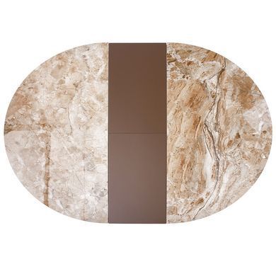Стіл розкладний MOON BROWN MARBLE Concepto 110(140)x110 Кераміка Глянець Коричневий фотографія