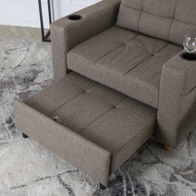 Крісло розкладне MEBEL ELITE SOLOR тканина Бежевий фотографія
