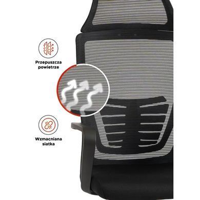 Стілець офісний поворотний MEBEL ELITE DESON чорний фотографія