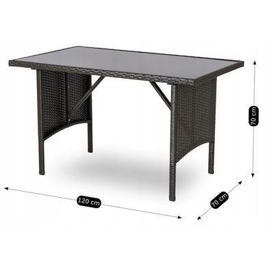 Комплект садових меблів MEBEL ELITE ATLANTA Чорний