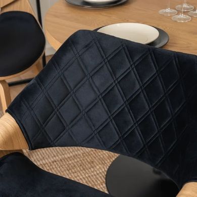 Стілець оксамитовий MEBEL ELITE LUISE Velvet Чорний фотографія