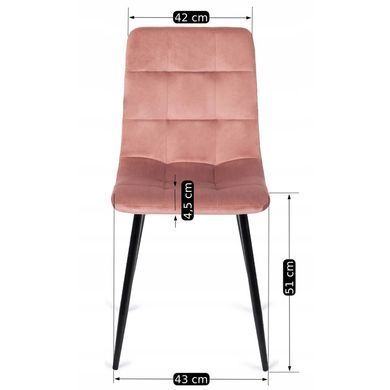 Стул бархатный MEBEL ELITE PERU Velvet Розовый фотография