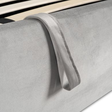 Кровать двуспальная MEBEL ELITE BRISTOL 140x200 см Серая фотография