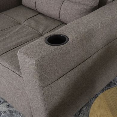 Крісло розкладне MEBEL ELITE SOLOR тканина Бежевий фотографія