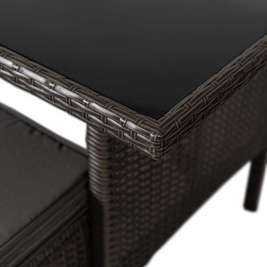 Комплект садових меблів MEBEL ELITE ATLANTA Чорний