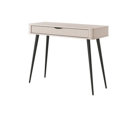 Стіл туалетний Perfect Home Ланте / Lante 1S/100 з 1 шухлядою і чорними ніжками Беж фотографія