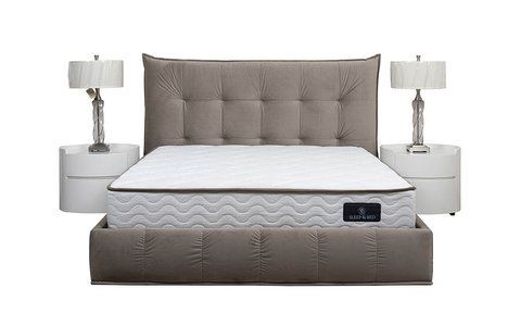 Кровать ТЕАНА Velvet Prestol 180x200 Беж фотография