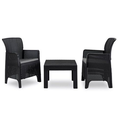Комплект садових меблів MEBEL ELITE FRESNO Чорний