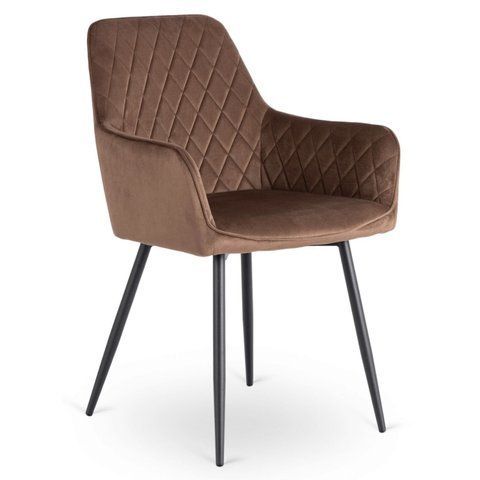 Стілець оксамитовий MEBEL ELITE BRESSO Velvet Коричневий фотографія