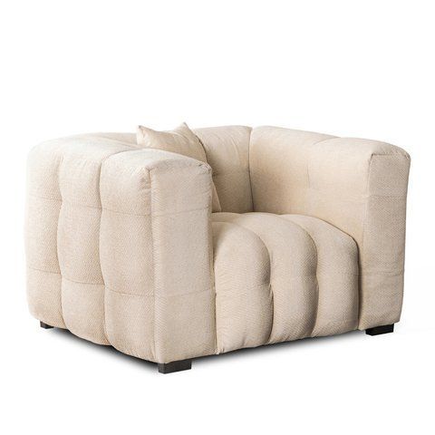 Крісло MODERNO 1S MEBEL ELITE 135 см тканина Кремовий фотографія