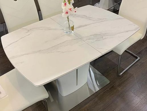 Стол раскладной АДАМ Prestol 120/160x80 Керамика Белый фотография