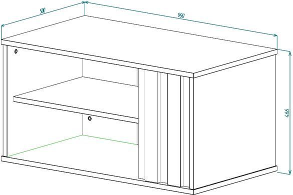 Журнальный столик T2 AD Intarsio 90x50 Антрацит/Дуб Артизан фотография