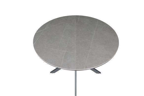 Стол раскладной GENEWA CERAMIC Intarsio 105(140)x105 серый/черный фотография