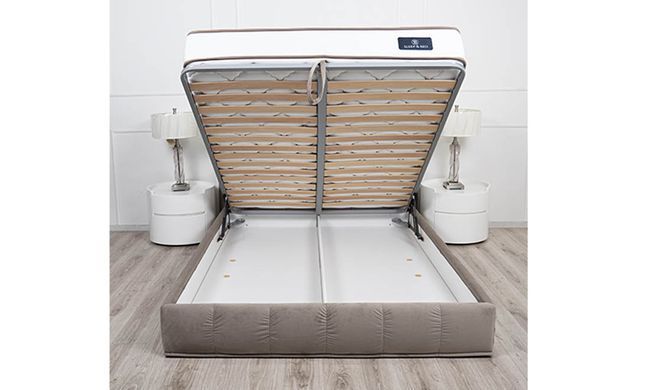 Кровать ТЕАНА Velvet Prestol 180x200 Беж фотография